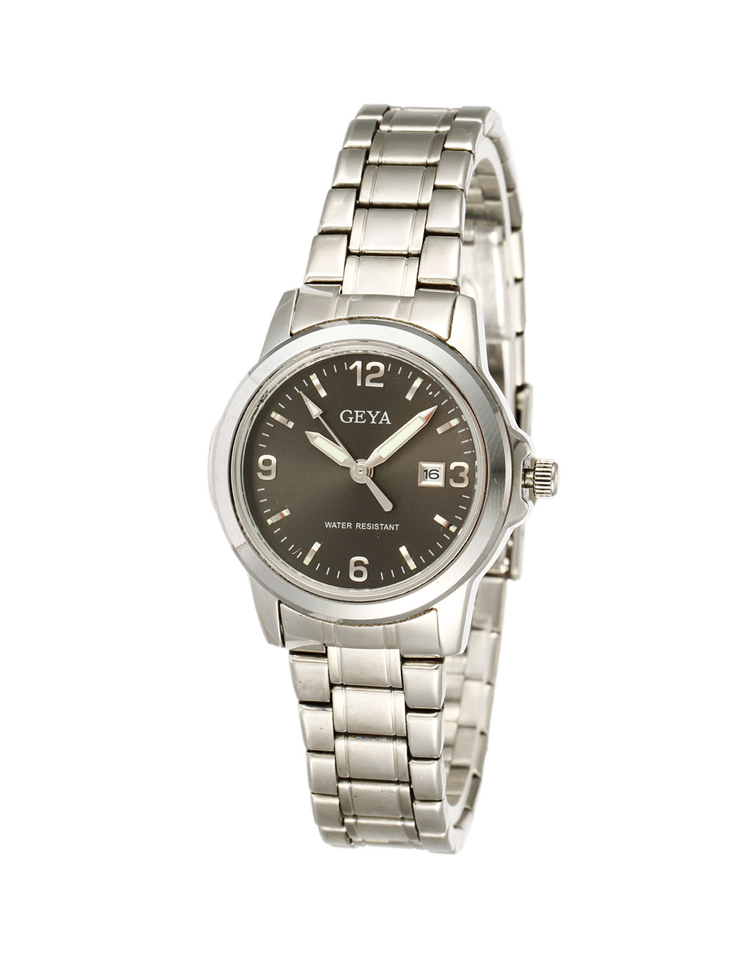 格雅geya 女款黑色圆形时尚石英表