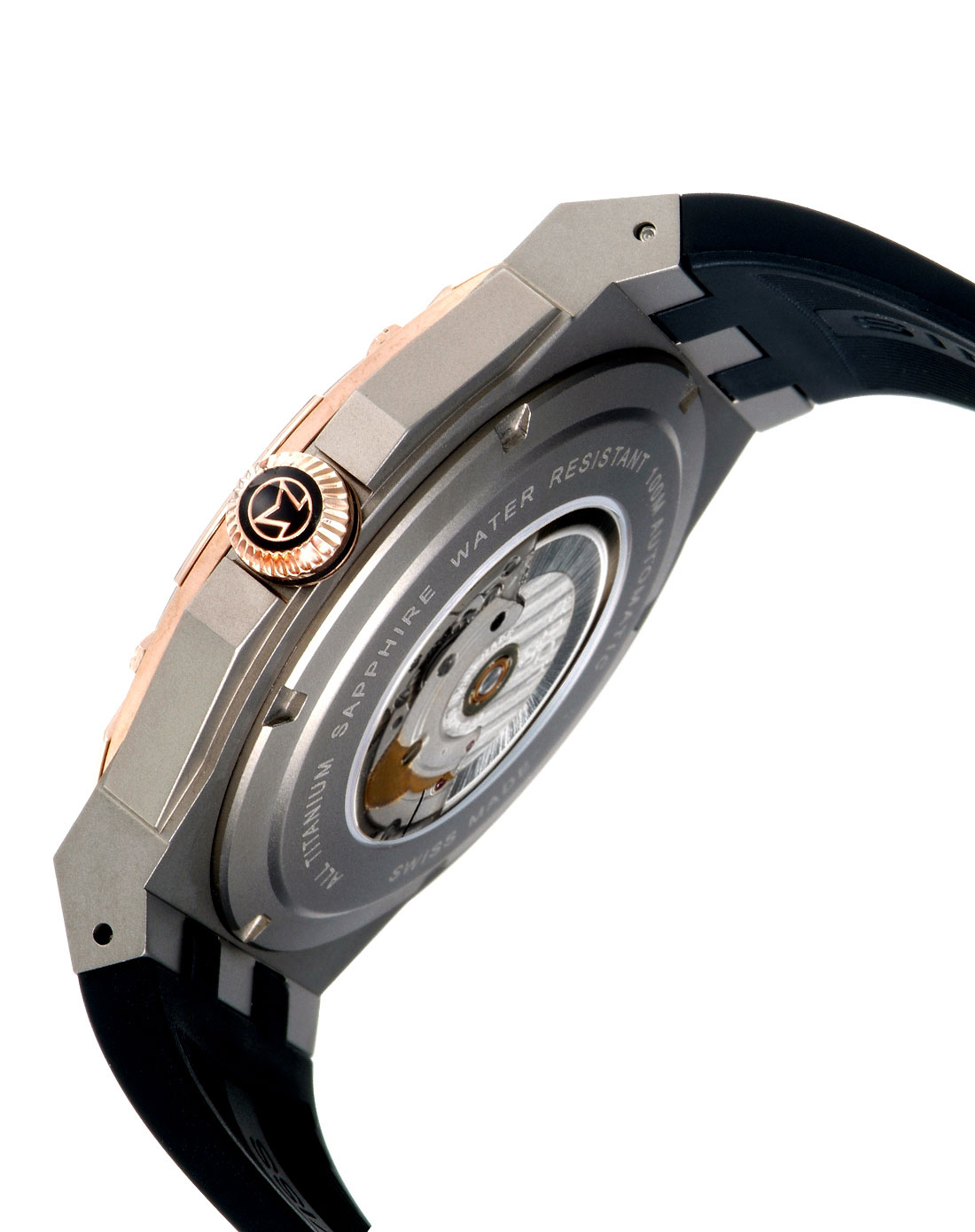 皇爵hoga手表专场男款黑色第五元素纯钛机械表