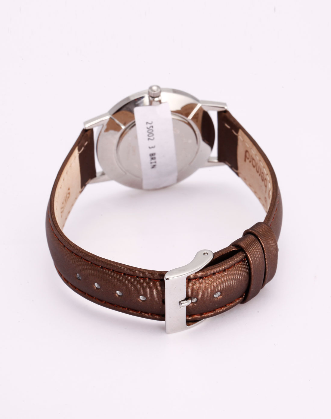 瑞士名表专场歌贝纳 女款啡色时尚石英手表