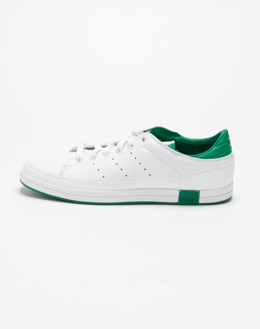 三叶草 男款白/绿色系带休闲鞋