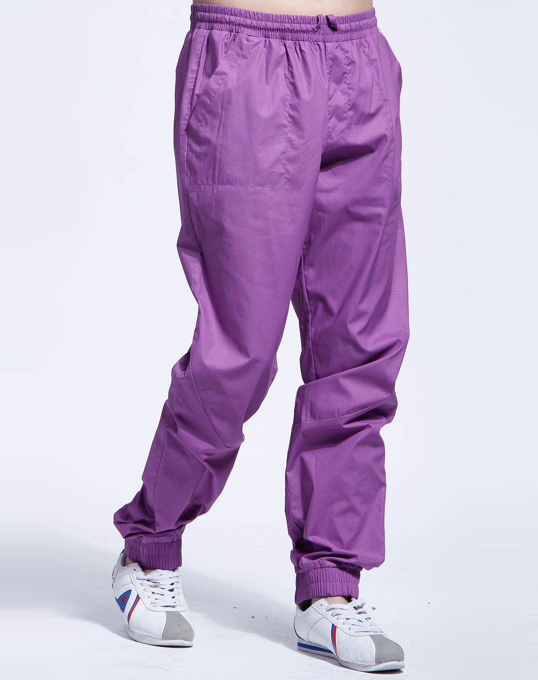 三叶草 男款紫色运动长裤