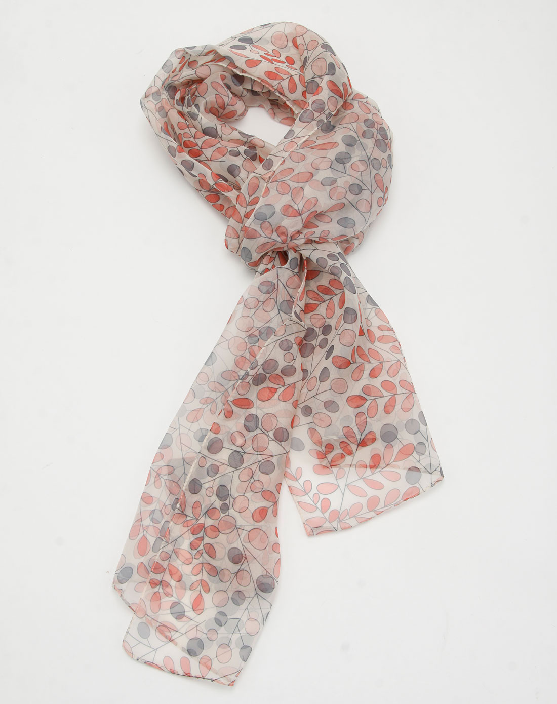 express橙色树叶围巾