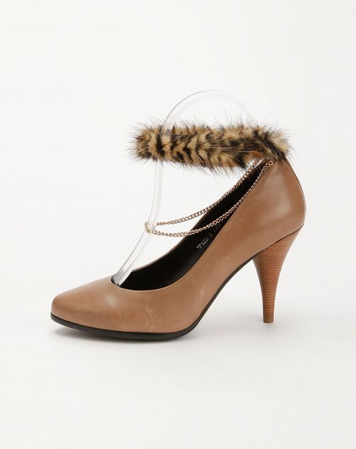 四季风女鞋专场四季风杏色时尚时装高跟时装跟单鞋