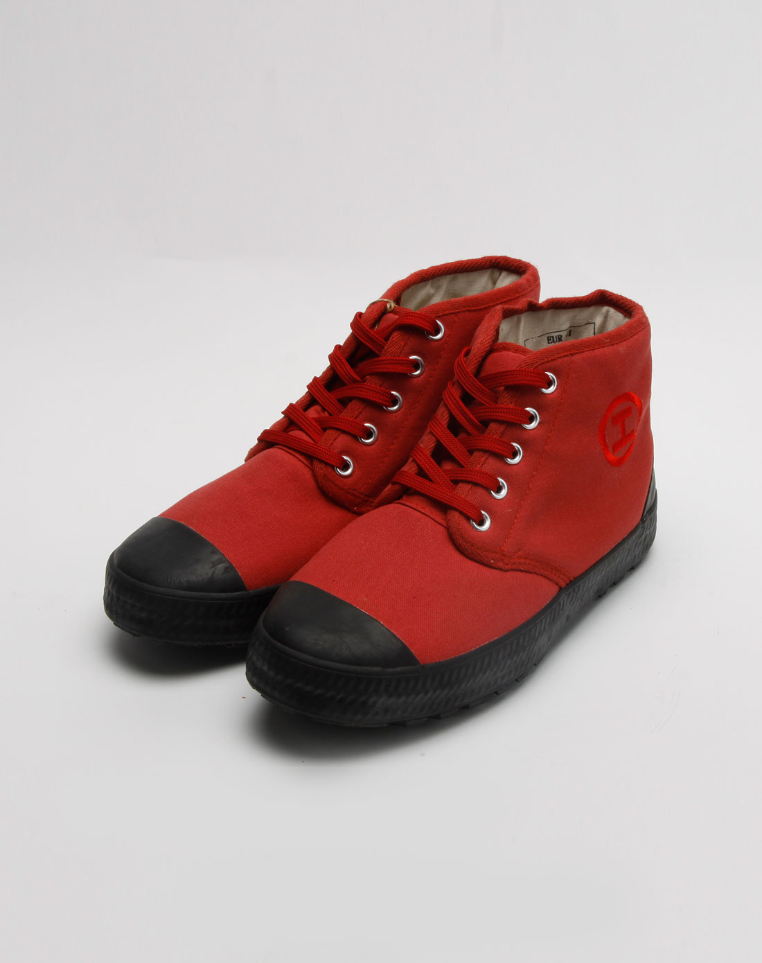 ospop工字牌红色高帮帆布鞋