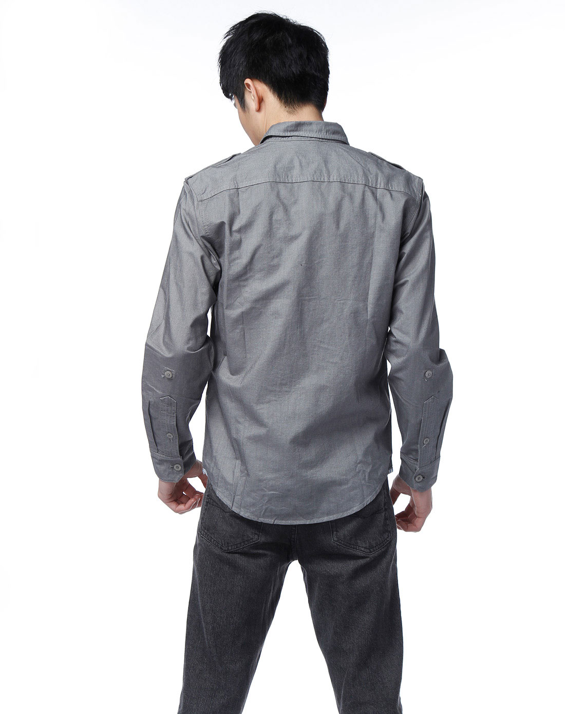 帝客dickies男款深灰色长袖衬衫1