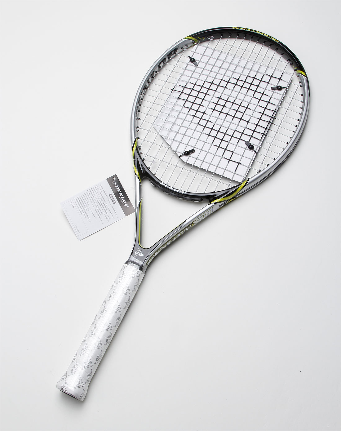 邓禄普dunlop男装专场中性银/黑/绿色网球拍(有线)