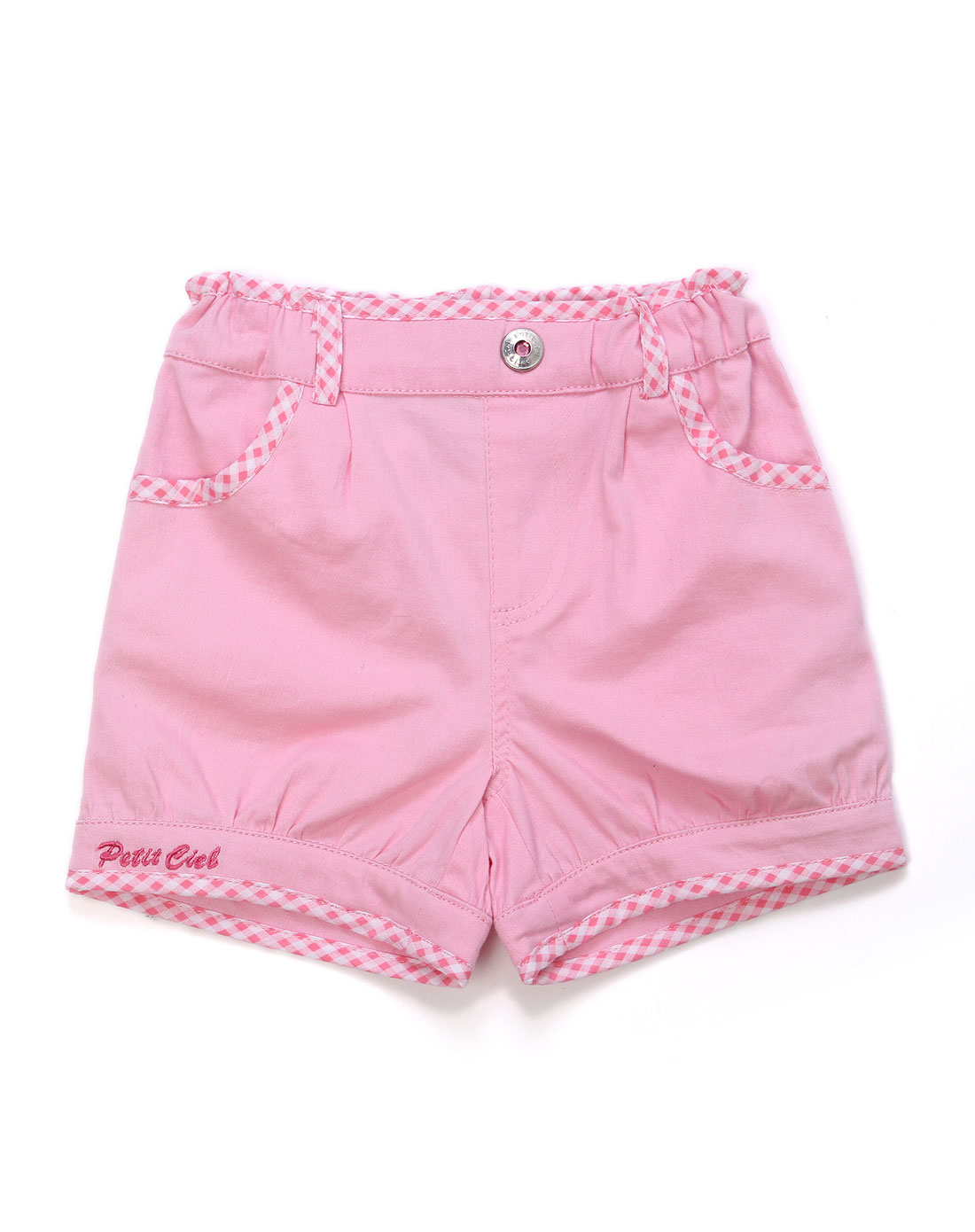 普希尔petit ciel女童粉色裤子