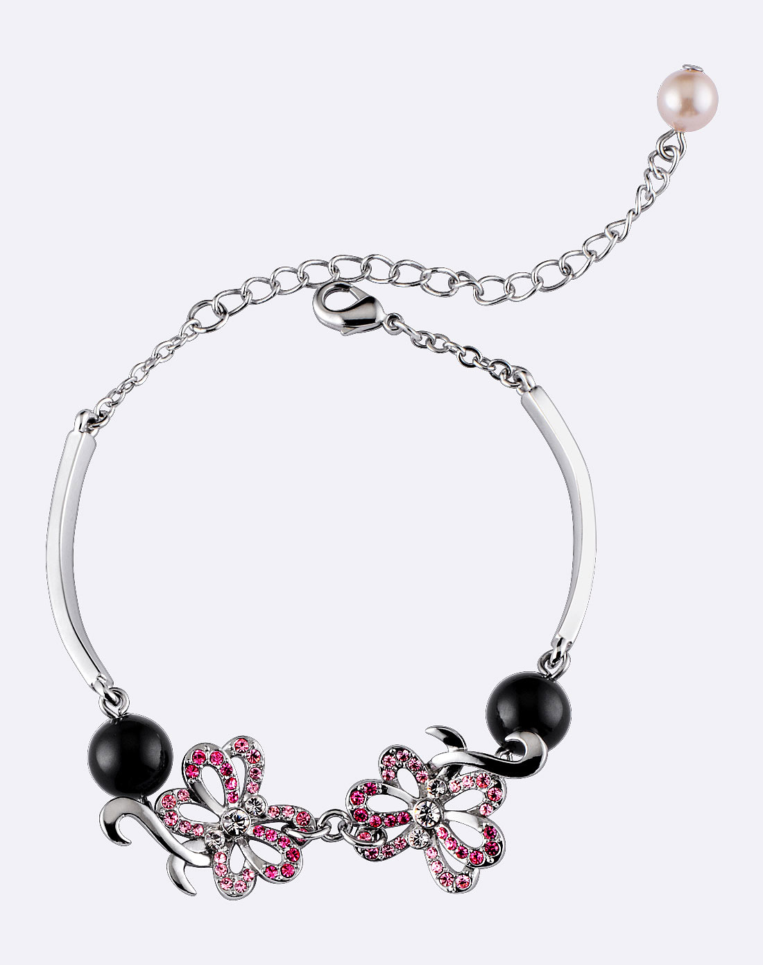 伊泰莲娜italina银白色镶水晶云端天使手链