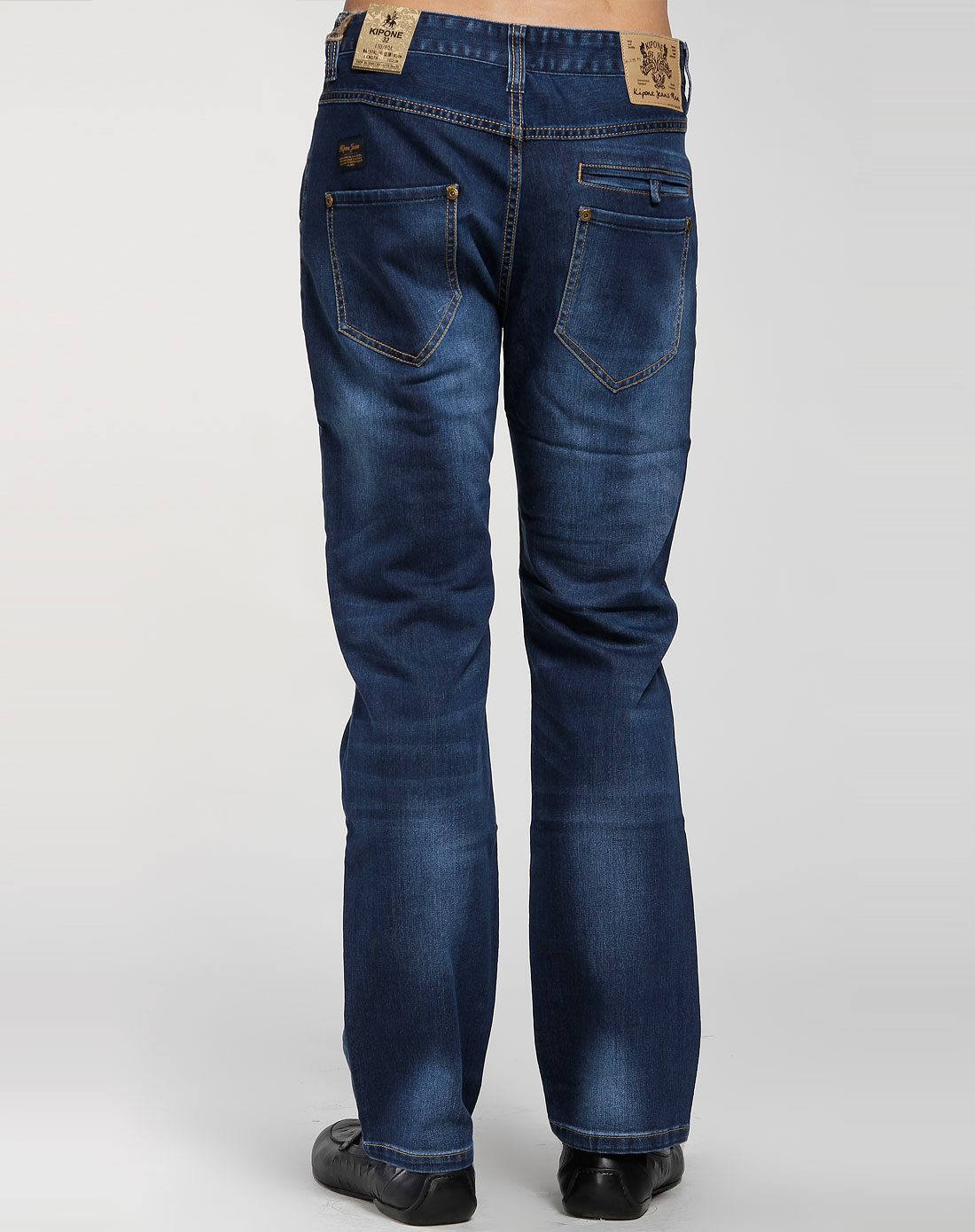 旗牌王kipone男装蓝色时尚休闲牛仔长裤