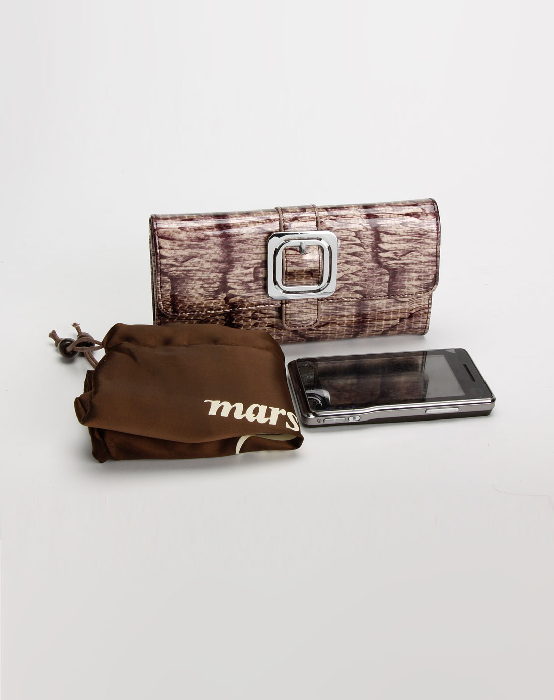 马萨克marshal啡色条纹长款钱包1