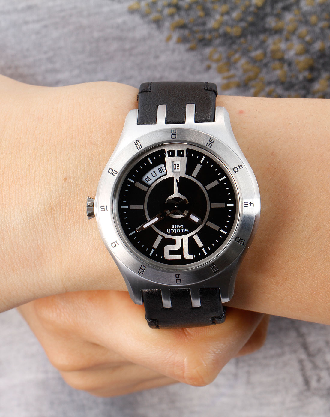 swatch bcbg kc手表专场swatch 中性黑色经典时刻手表