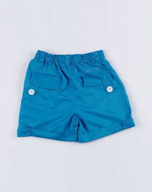 七彩城qicaicheng kids男童天蓝色时尚短裤