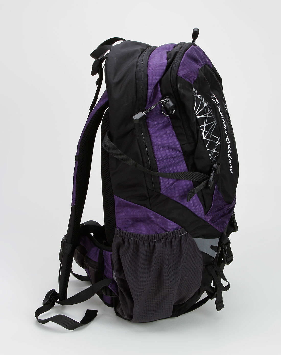 玛丁图mountaintop黑/紫色时尚双肩包