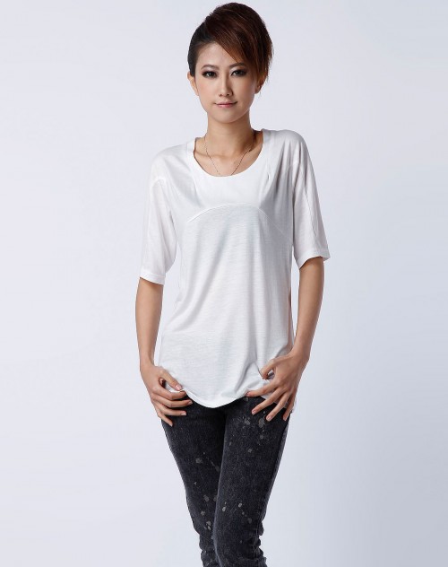 chapter seven女款米白色短袖t恤