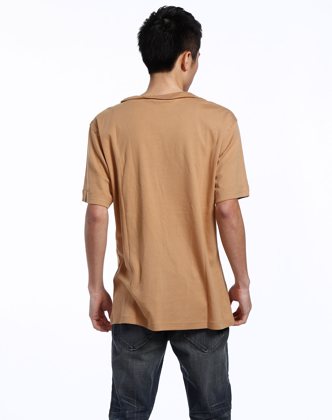 酷kuhle-男款卡其色印图短袖t恤_唯品会名牌时尚折扣网