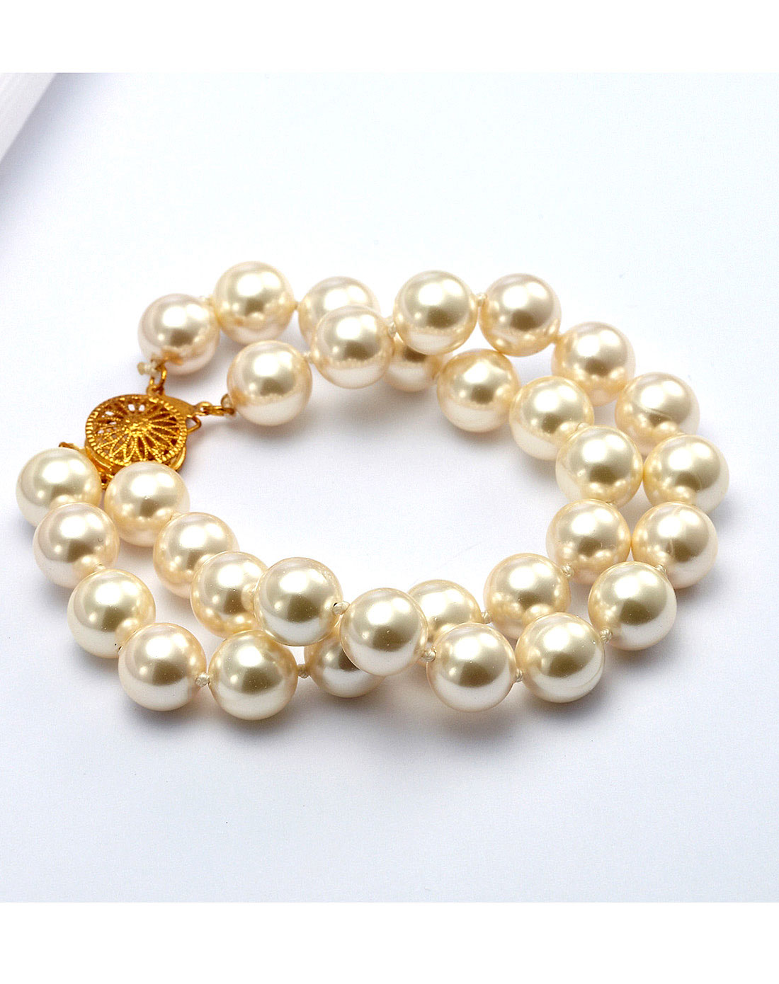 贝珠韩版珍珠手链双恋香槟色(清仓价)