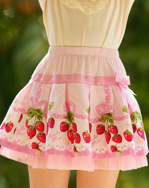 绿盒子greenbox童装专场女童粉色女童春装蓬蓬裙儿童公主裙草莓短裙