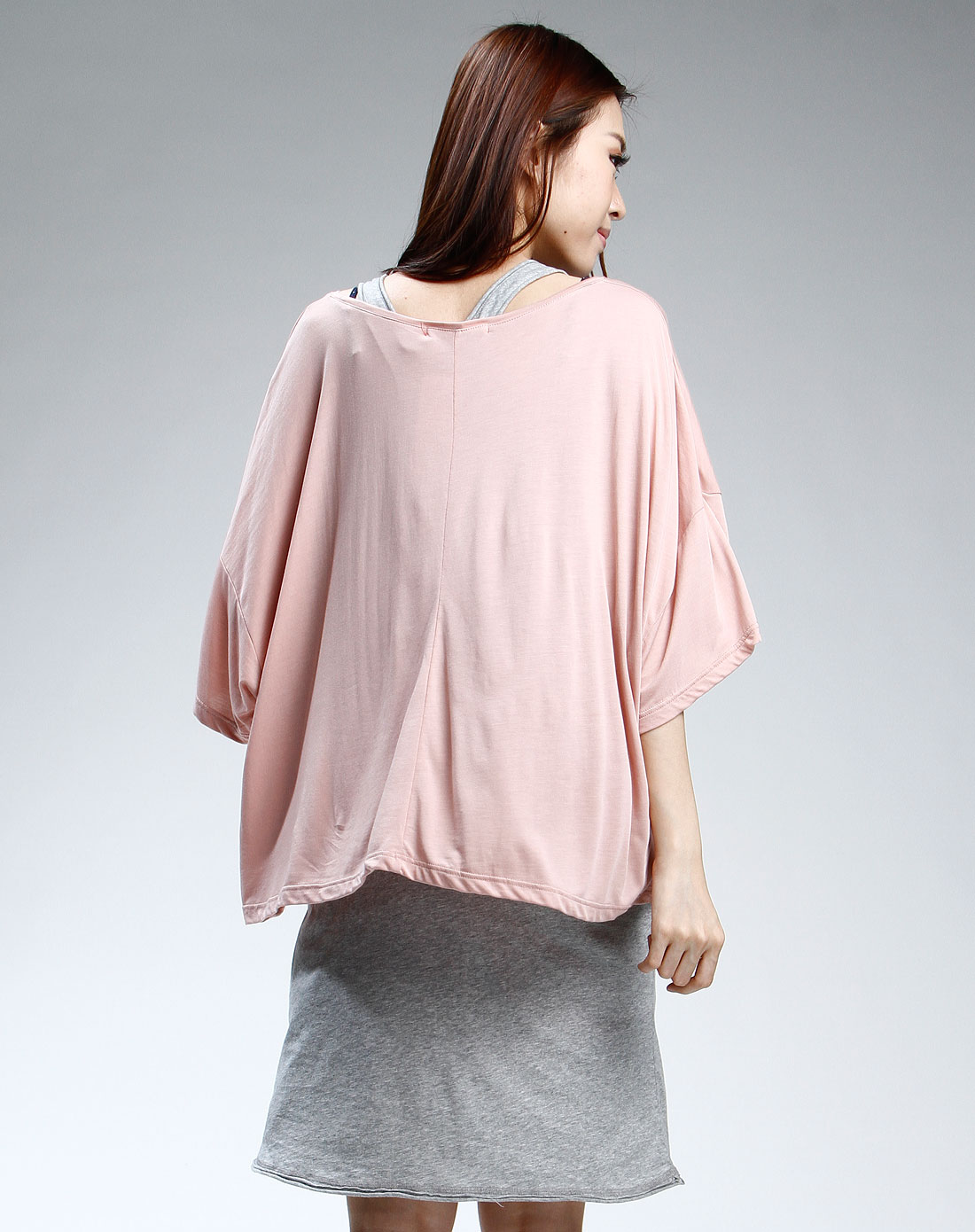 基础尚品essmo女款浅藕色中袖上衣