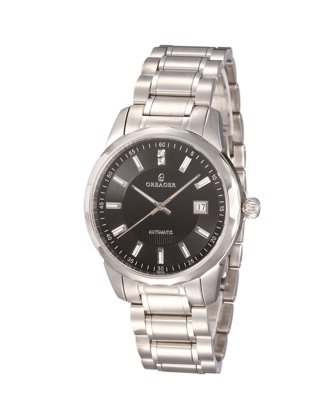 欧雷格oreager手表专场男款黑/银/白色简洁时尚全自动机械表