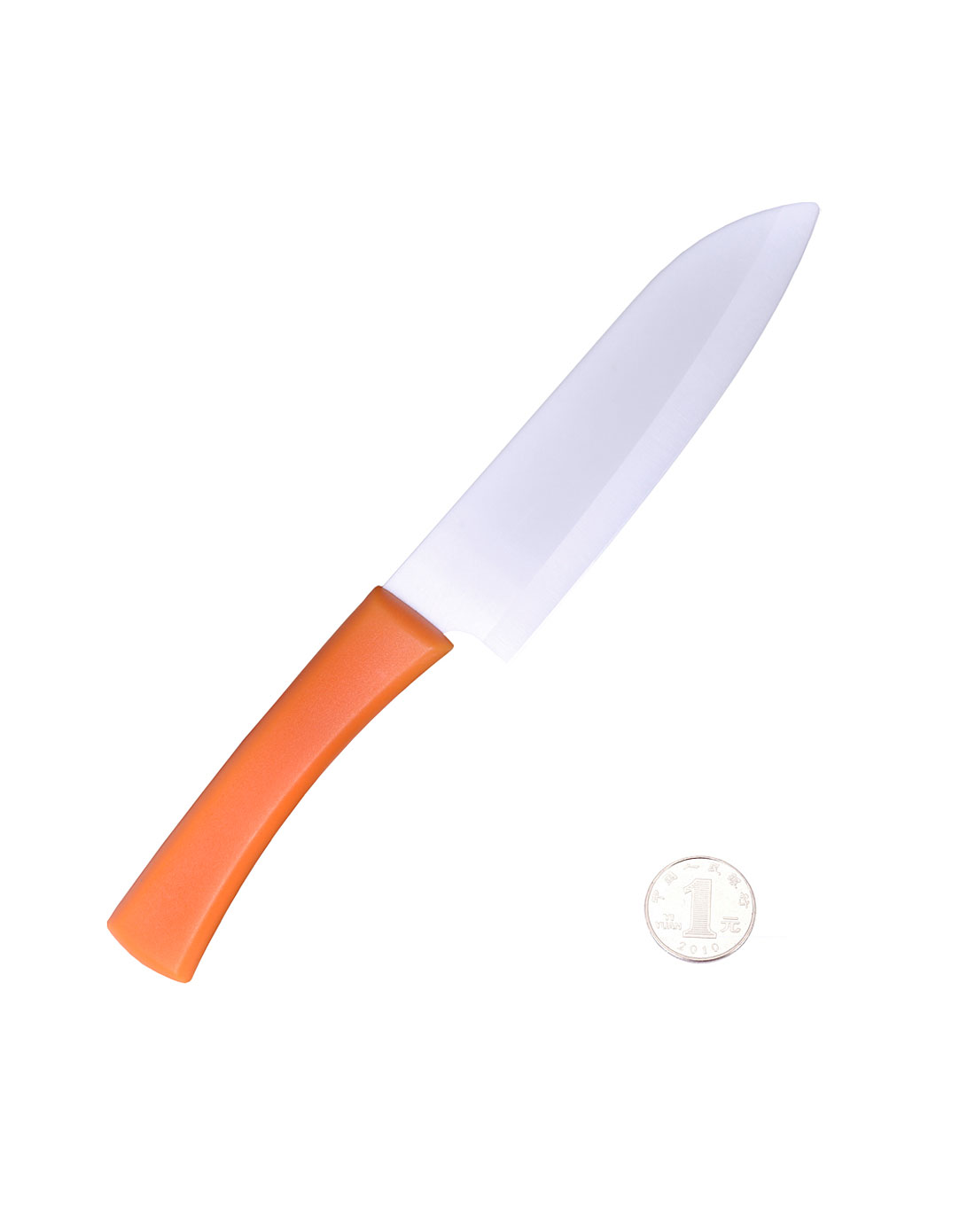 5寸e型橙柄带鞘白刀