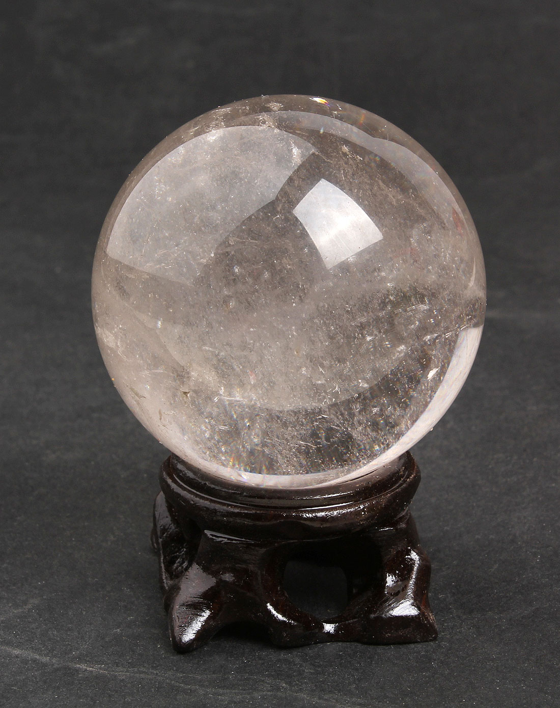 翡翠森林天然白水晶球摆件招财转运5.2cm