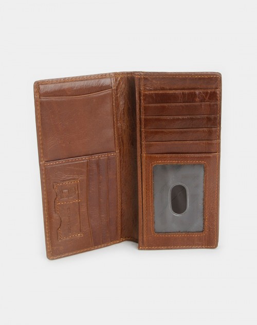 稻草人mexican-男包专场啡色长款飞机图案钱包