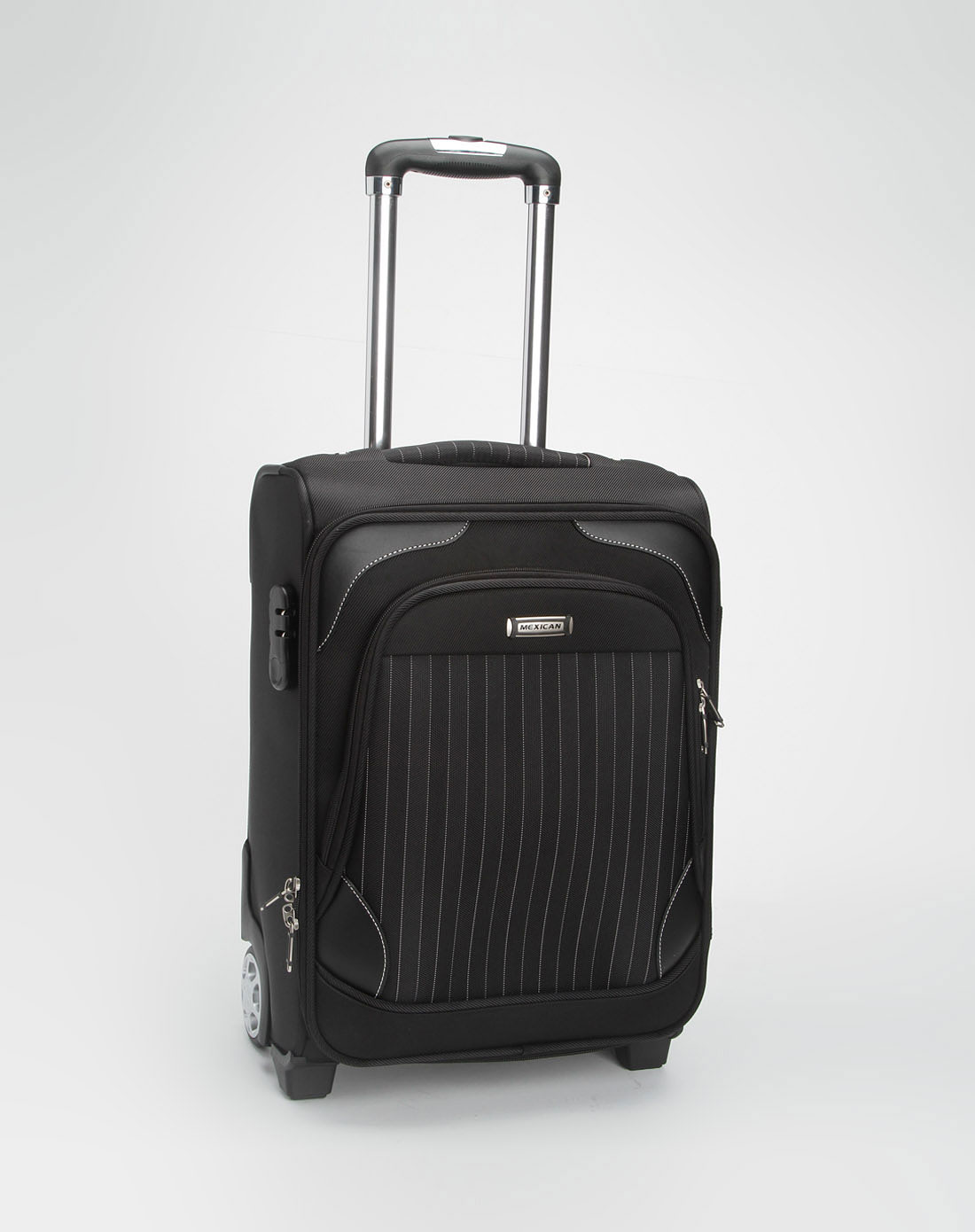 稻草人mexican-男包专场黑色拼料拉杆箱