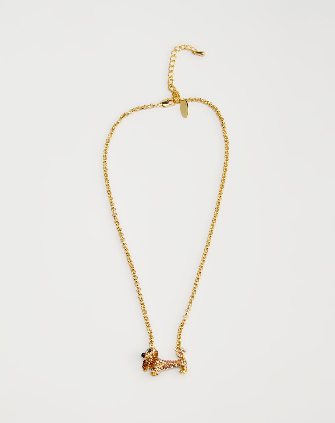 kaila金色可爱镶钻贵宾犬短链韩版