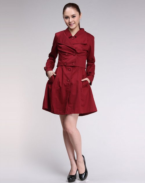 索玛somsom女装专场红紫色时尚简约长袖两件套外套