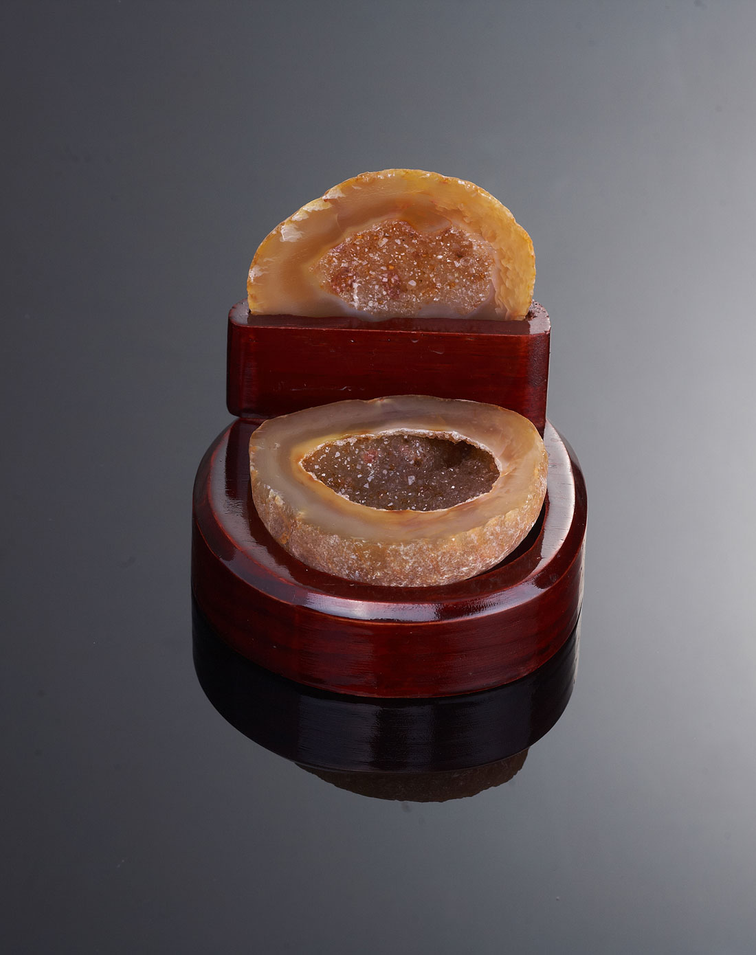 宝珂中性天然玛瑙聚宝盆(送底座)摆件