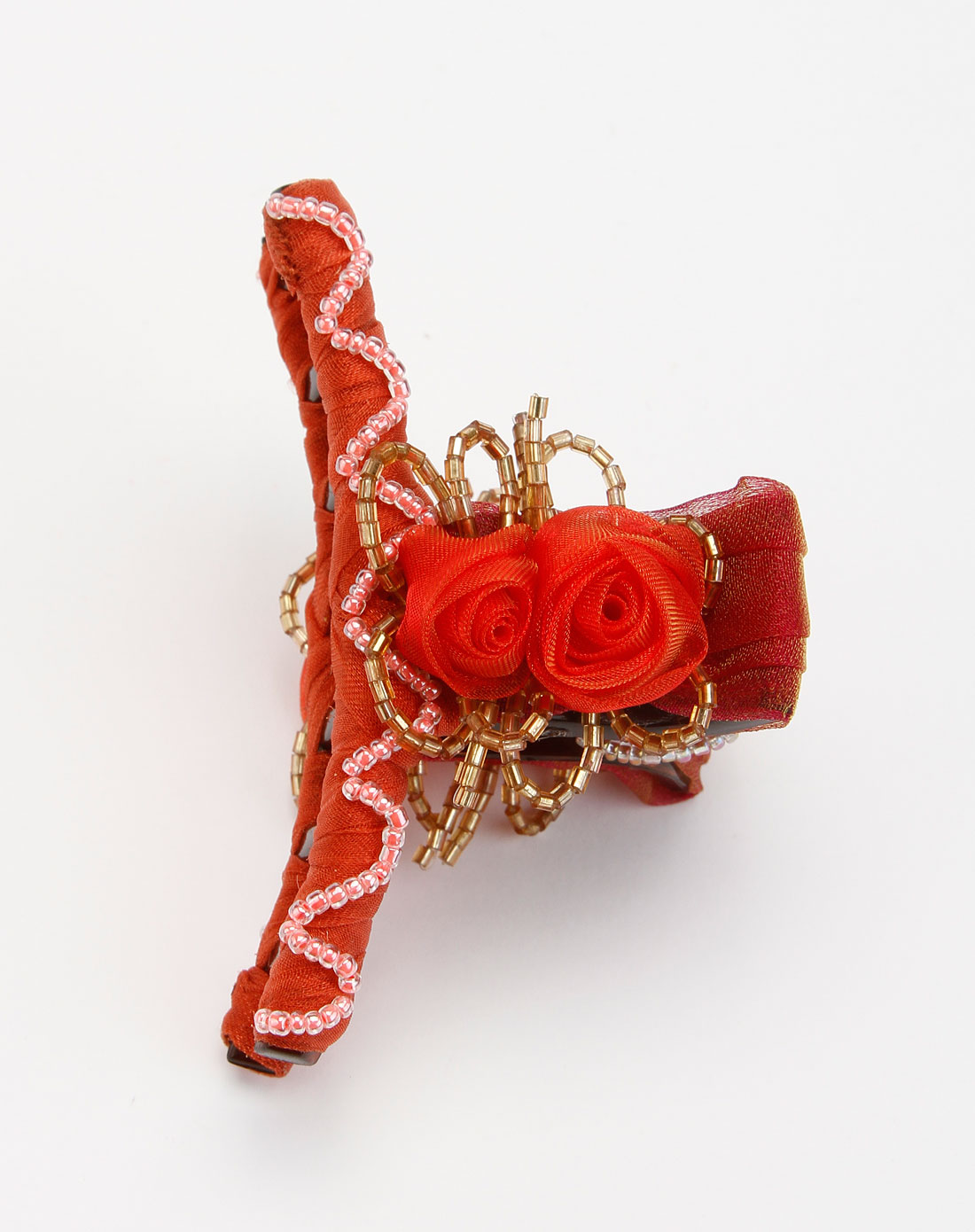 芳美亚formia红色玫瑰花个性发夹