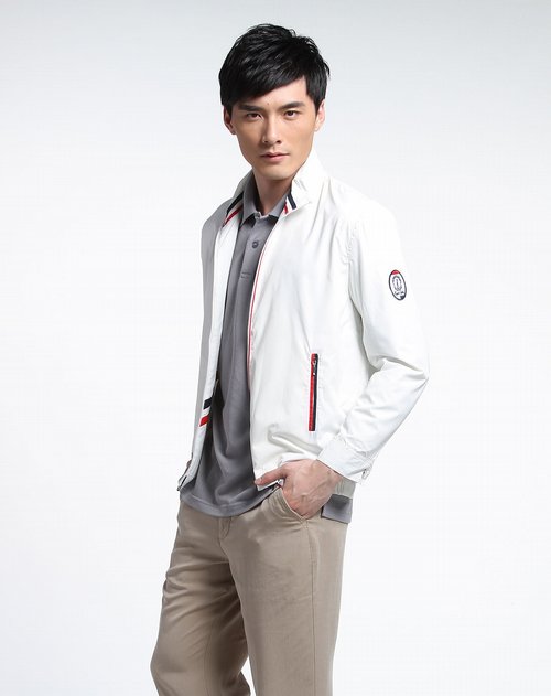 esprit golf男装专场白色高尔夫运动长袖外套