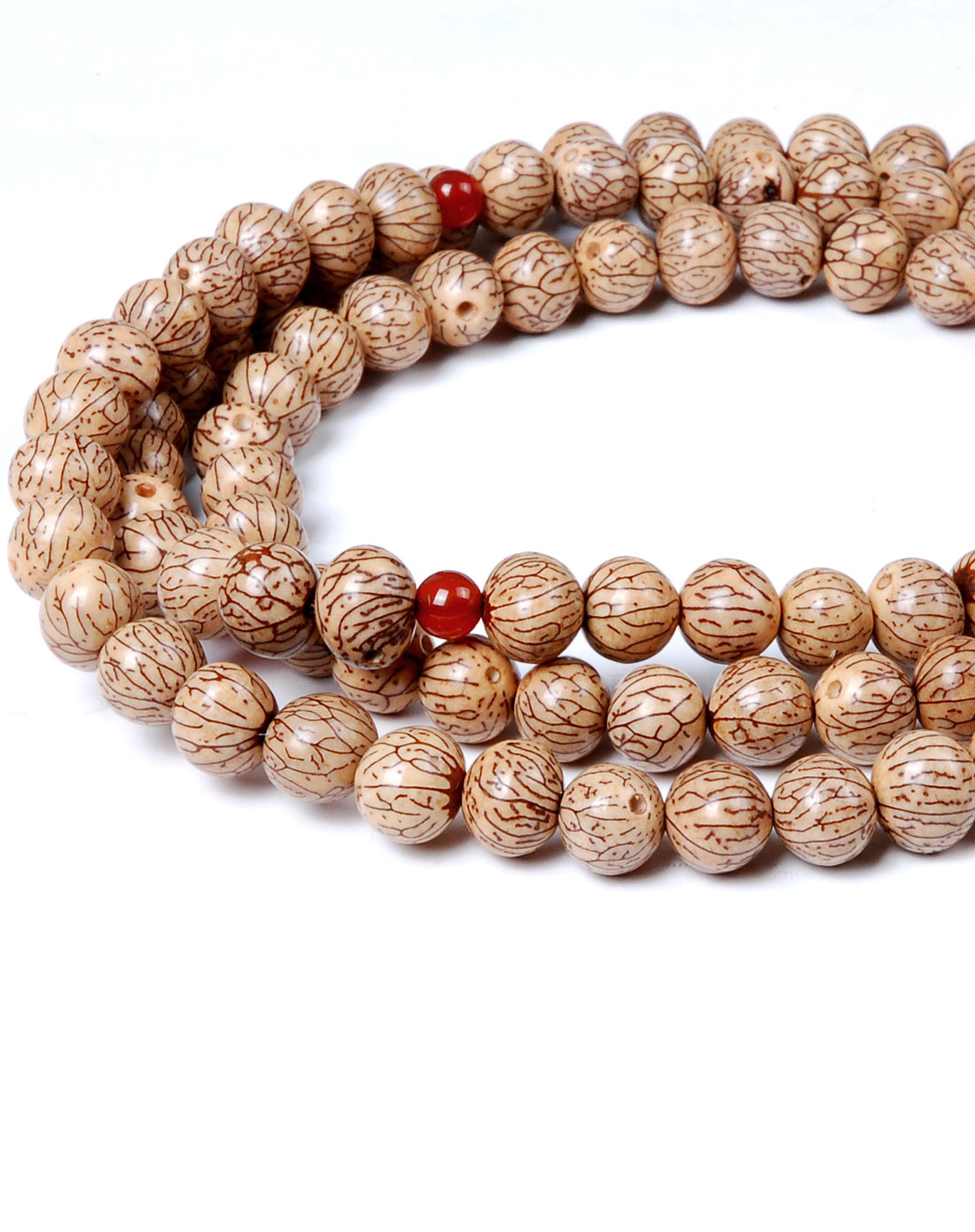 悦木之源天然银线菩提佛珠手链10mm