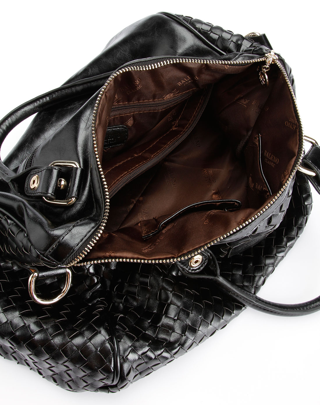 宾奴baleno女包专场女款黑色休闲单肩包