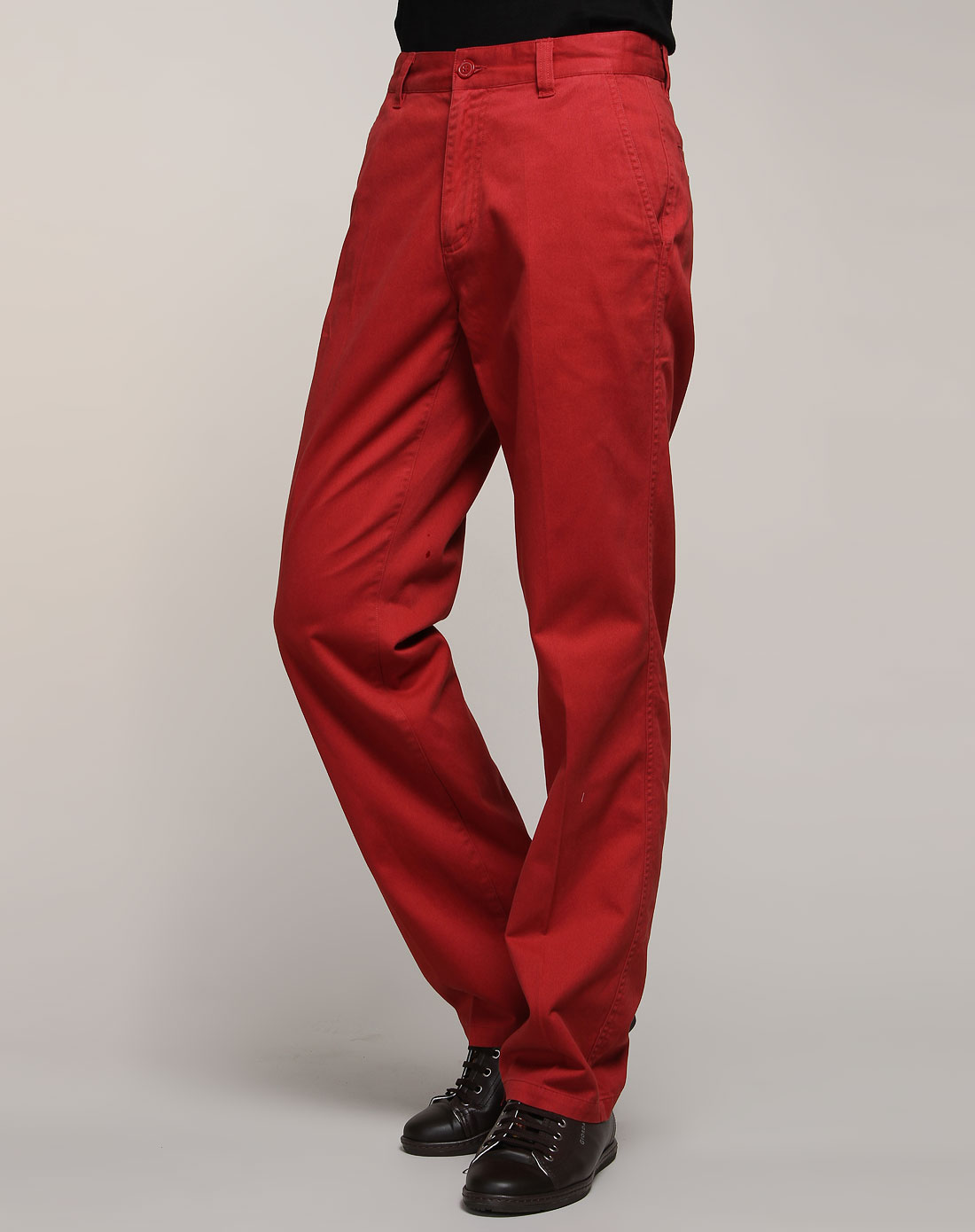 doright男装专场暗红色时尚个性长裤