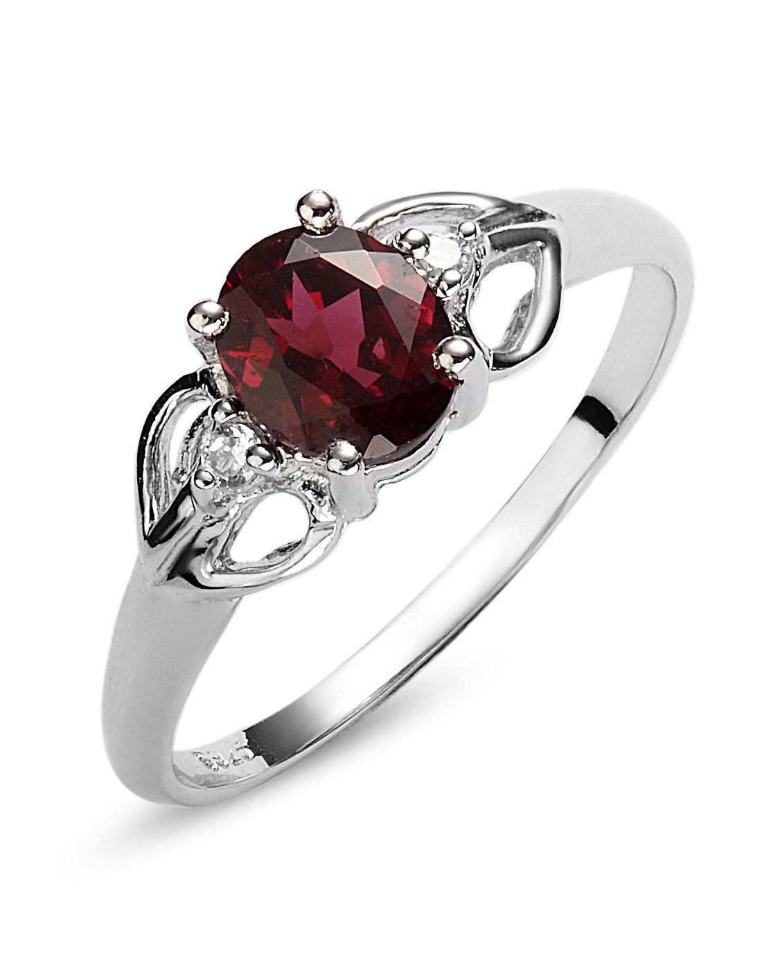 卓思华dreamswan珠宝专场s925银镶石榴石戒指