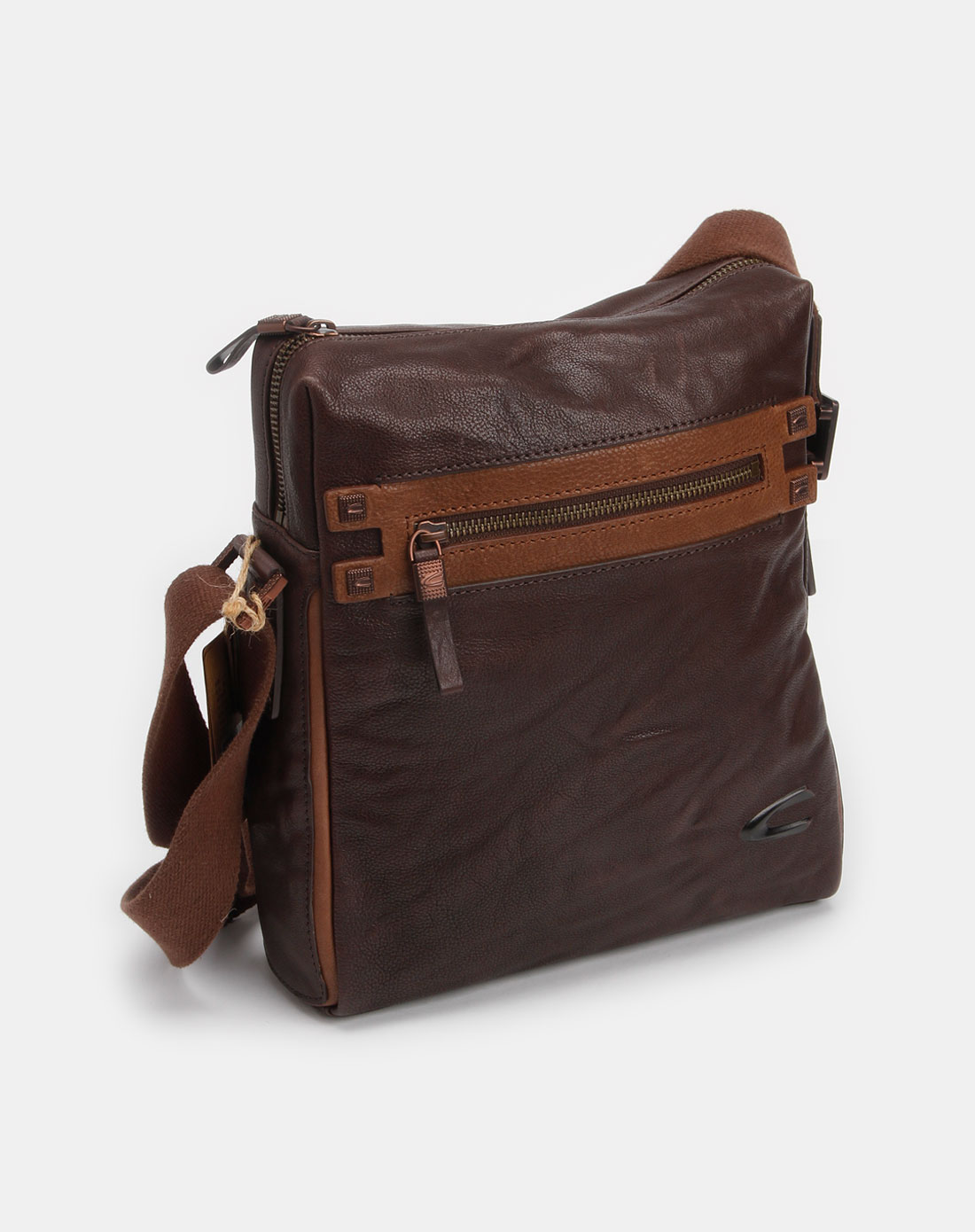 骆驼camel active-箱包专场深灰色暗纹斜挎包