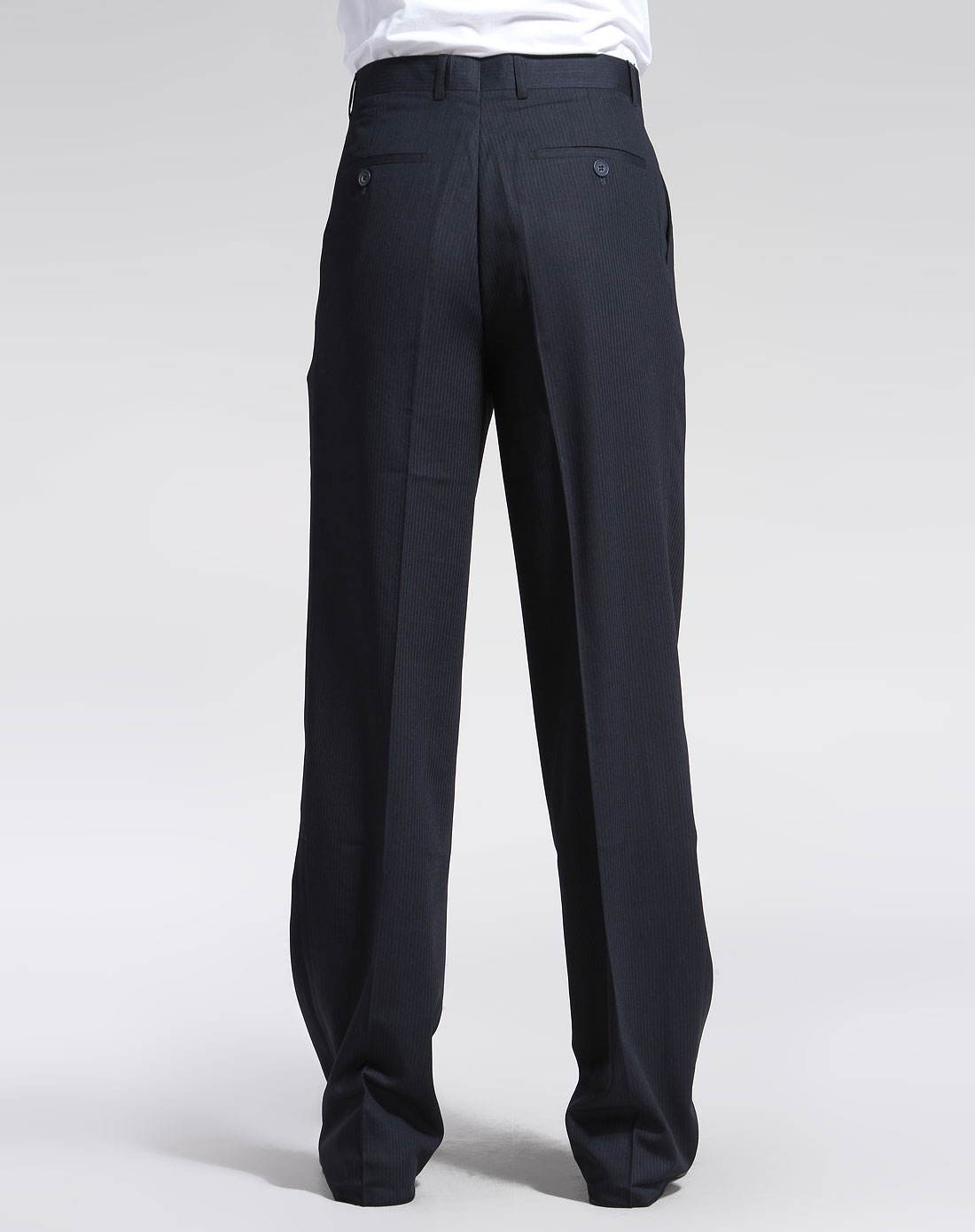 宾度j.benato男装专场深藏青色暗条纹西装长裤