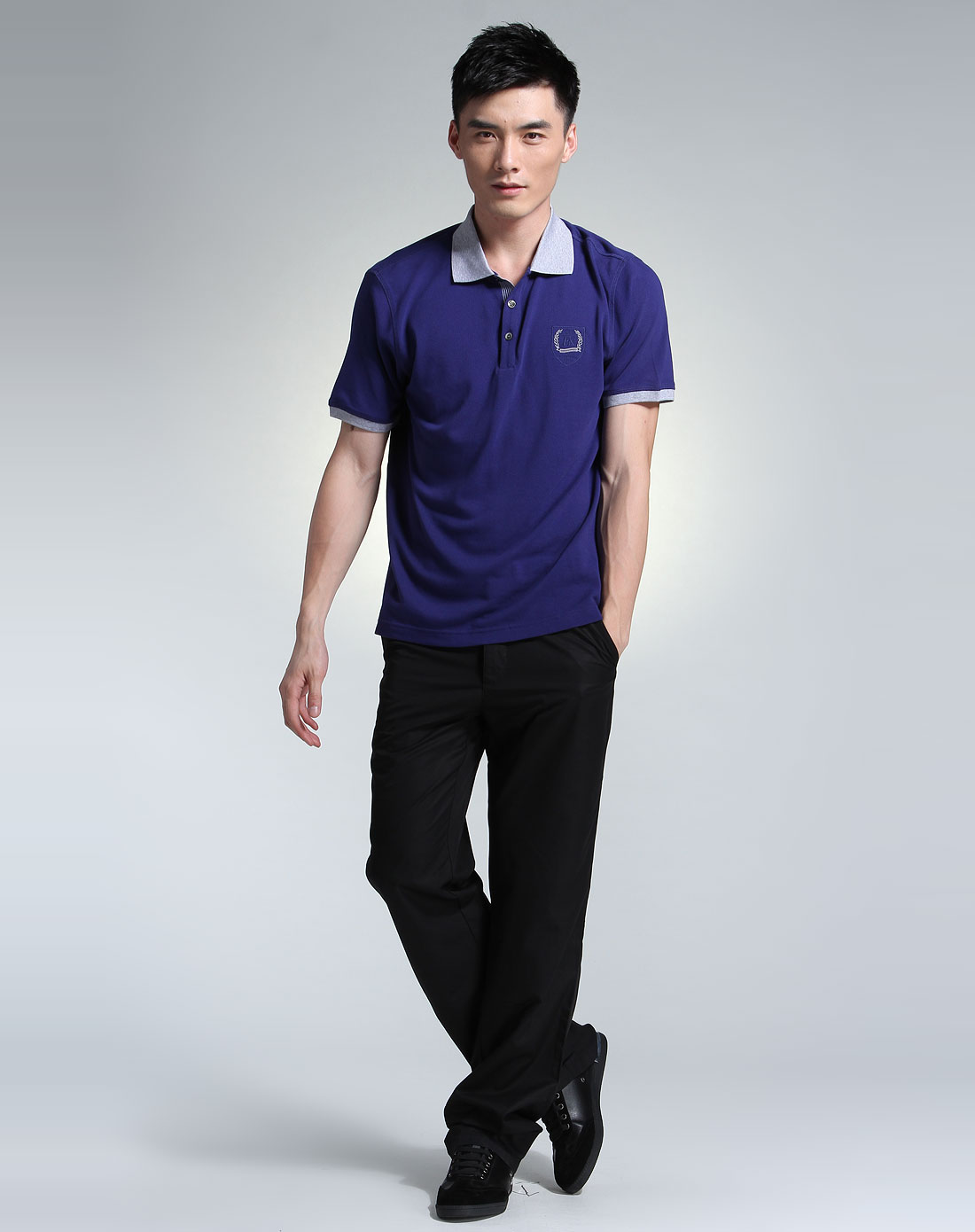 佛伦帝奴fllorinteno男装专场紫蓝色短袖t恤