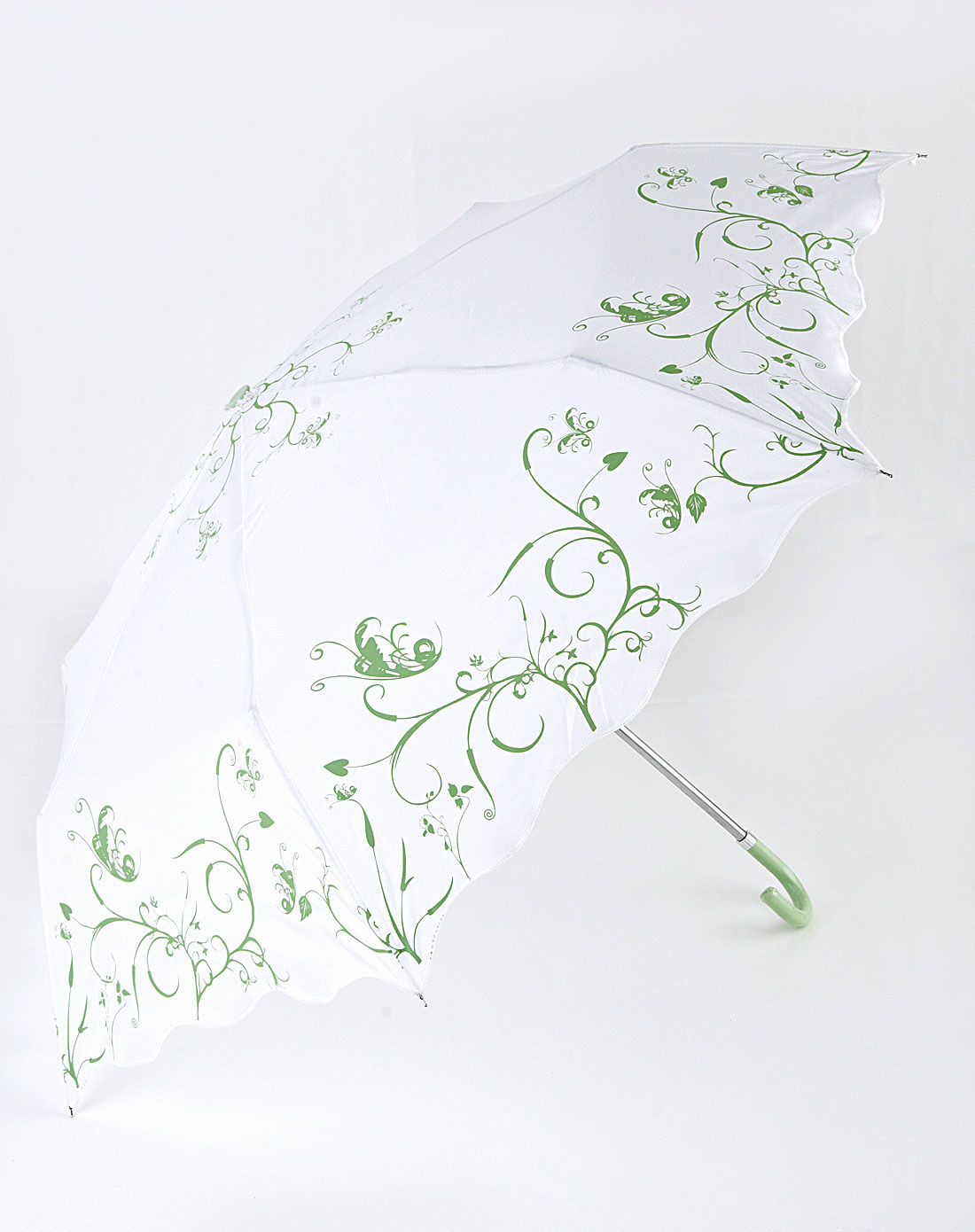 angella bird伞专场超轻弯勾花纹三折伞