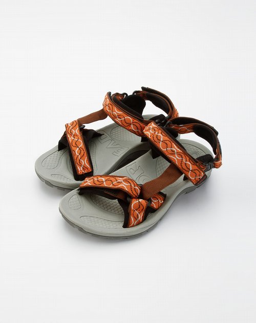 探路者toread女装专场女款橙/灰色休闲魔术贴沙滩凉鞋