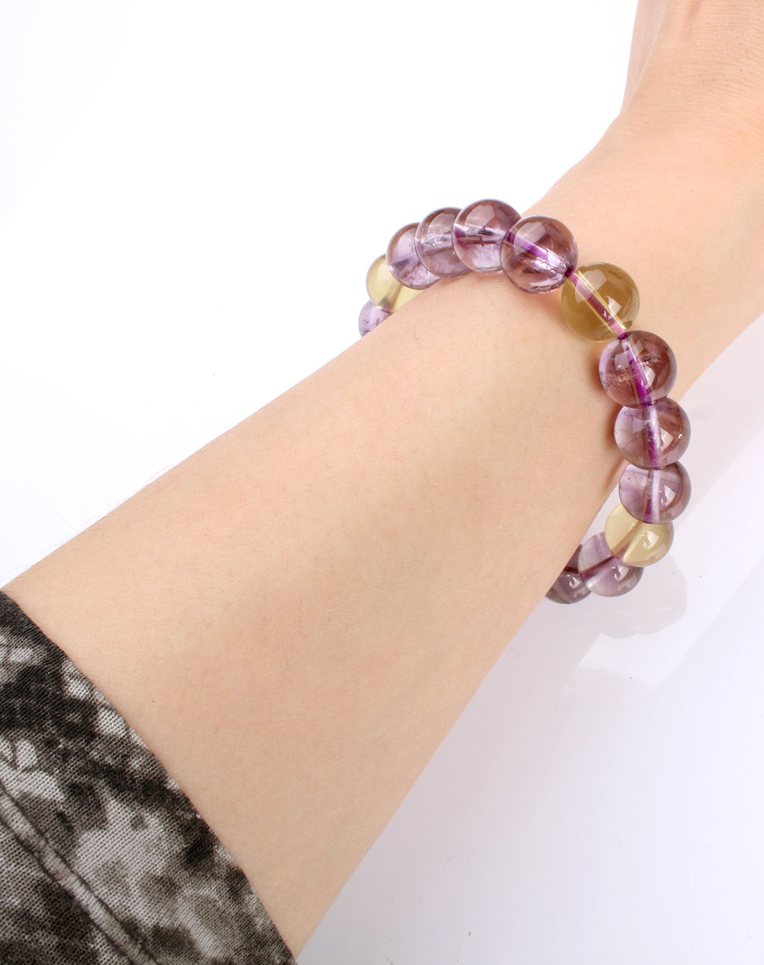 凝萃坊精选天然紫黄晶手链-11mm