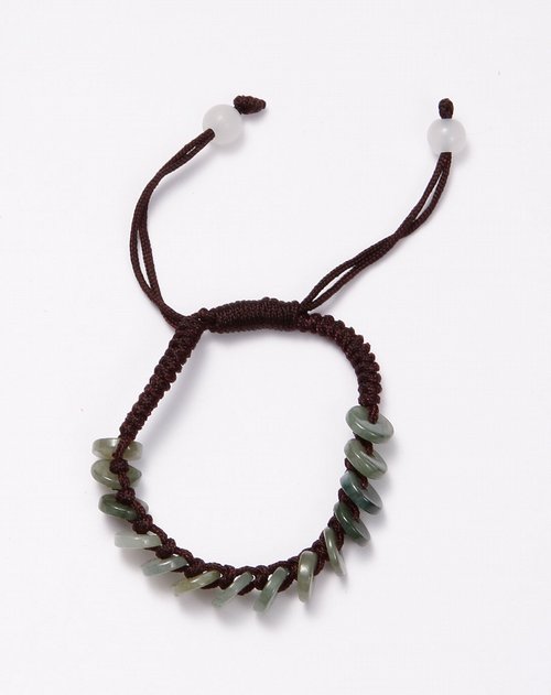 璇珏阁饰品专场咖啡/绿色纯手工编织a货平安扣手链