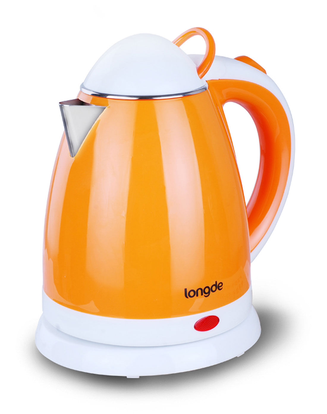 龙的longde电器专场-炫丽橙不锈钢双层电水壶