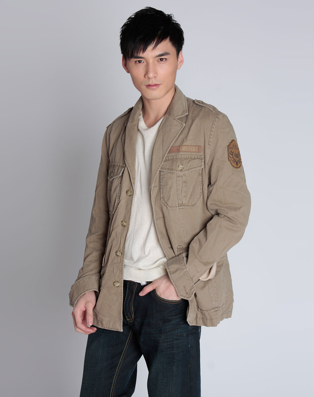 fox-男装专场fox 男款卡其色长袖外套 商品信息