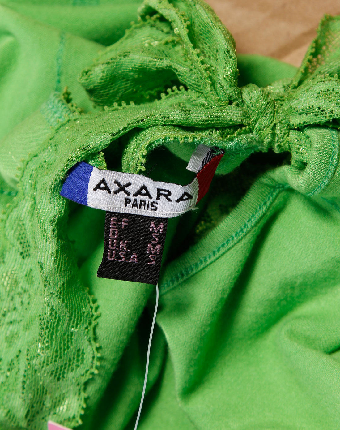 深果绿色拼蕾丝短袖上衣