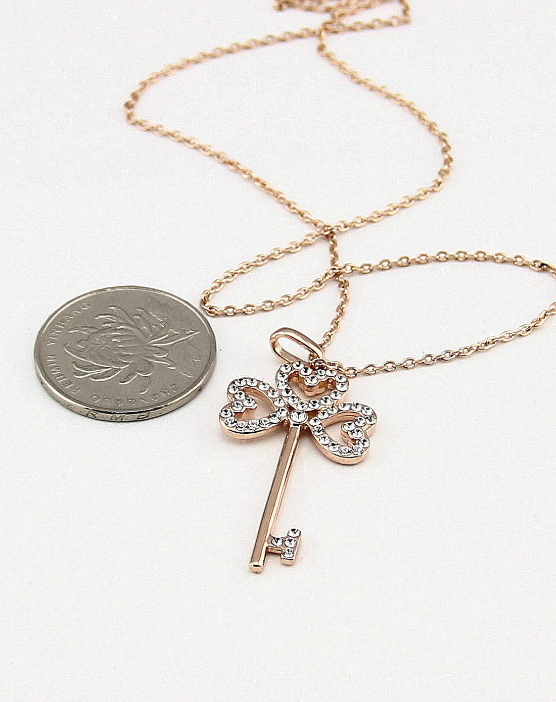 特蕾娅teliya饰品专场花样金钥匙-18kgp合金项链