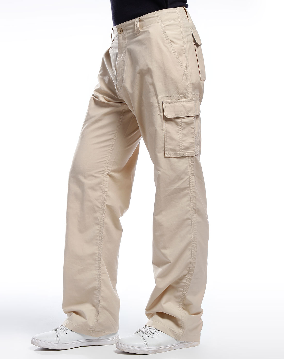 sideout-男装专场浅米色休闲长裤