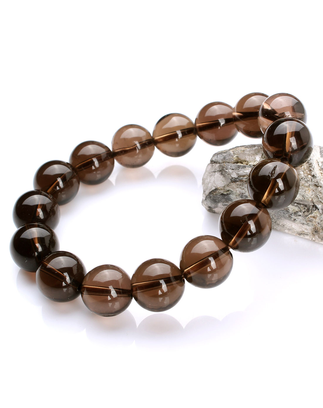 凝萃坊天然精选茶晶手链12mm