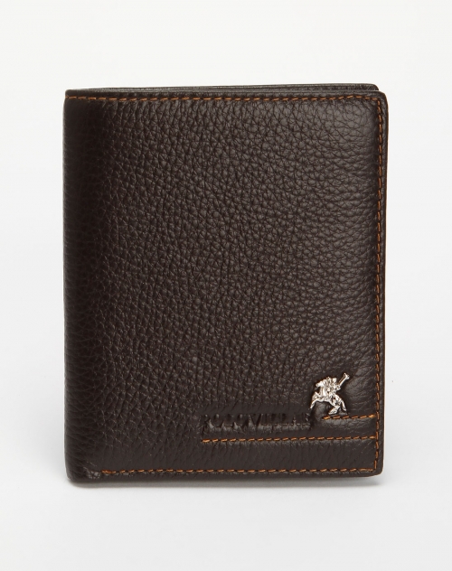 polo villae男款深啡色细纹钱包1